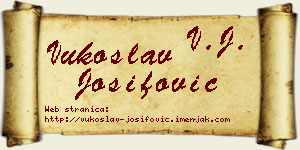 Vukoslav Josifović vizit kartica